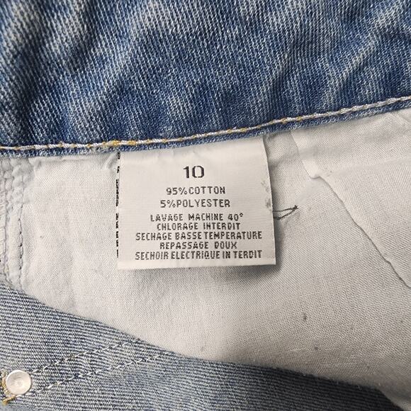 BooHoo Womens Patch Jeans Size 10 Retro Rainbow Retro Hippie Boho - Picture 9 of 9